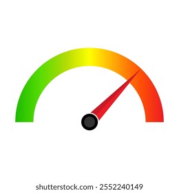 Gauge Meter Icon. Speedometer Icon. Tachometer or Odometer Display. Vector Illustration.