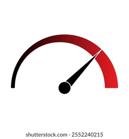 Ícone Medidor de Medidor. Ícone do velocímetro. Visor do tacômetro ou conta-quilômetros. Ilustração de vetor.