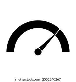 Gauge Meter Icon. Speedometer Icon. Tachometer or Odometer Display. Vector Illustration.
