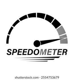 Gauge Meter Icon. Speedometer Icon. Tachometer or Odometer Display. Vector Illustration.