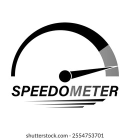 Gauge Meter Icon. Speedometer Icon. Tachometer or Odometer Display. Vector Illustration.