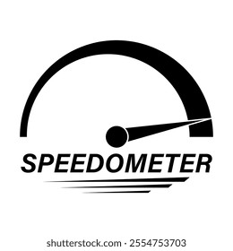 Gauge Meter Icon. Speedometer Icon. Tachometer or Odometer Display. Vector Illustration.
