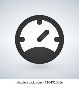 Gauge Meter Icon, vector illustration isolated on white background.