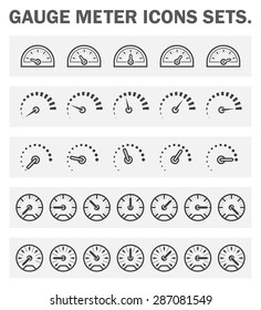 Gauge meter icons sets.