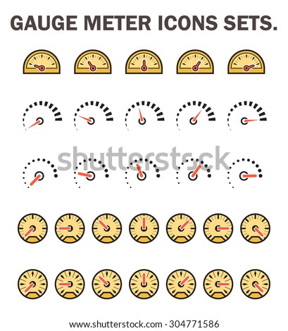 Gauge meter icons sets.