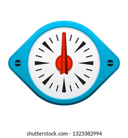 Gauge meter vector icon  design on white.
