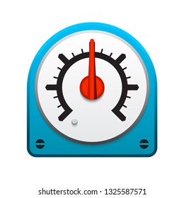 Gauge meter vector icon  design on white.