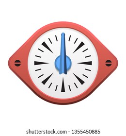 Gauge meter vector icon  design on white.