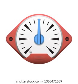 Gauge meter vector icon  design on white.