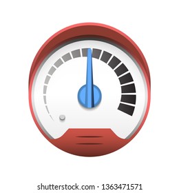 Gauge meter vector icon  design on white.