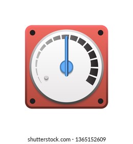 Gauge meter vector icon  design on white.