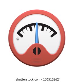 Gauge meter vector icon  design on white.