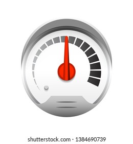 Gauge meter vector icon  design on white.