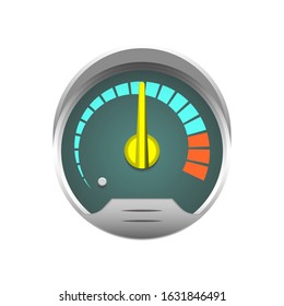 Gauge meter vector icon  design on white.