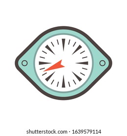 Gauge meter vector icon  design on white background.