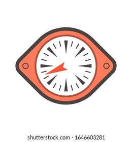 Gauge meter vector icon  design on white.