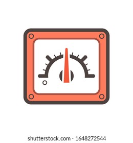 Vektorillustration-Icon auf Weiß des Bildmessers.