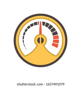 Vektorillustration-Icon auf Weiß des Bildmessers.