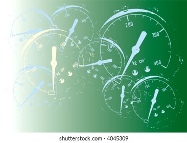 gauge set on green
