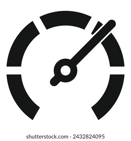 Gauge speed car icon simple vector. Dark shoe horse. Race rapid