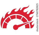 Gauge speedometer kilometer transportation icon flat vector illustration isolated on white background