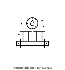 Gauge temperature indicator icon. Simple line, outline vector of oil industry icons for ui and ux, website or mobile application