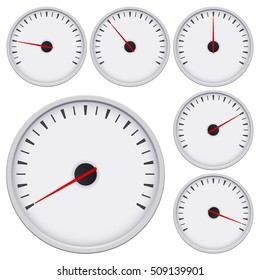 Gauge. Universal blank measuring device. Vector illustration isolated on white background