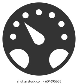 Gauge vector icon. Flat gray symbol. Pictogram is isolated on a white background. Designed for web and software interfaces.
