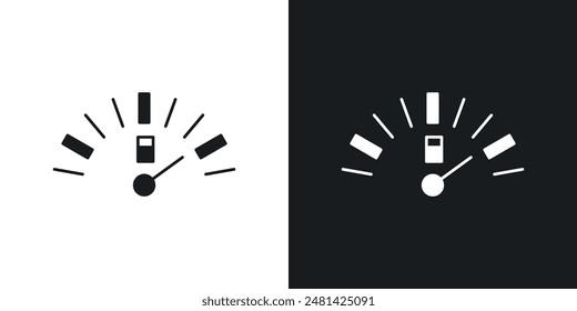 Gauge vector icon set in black color.