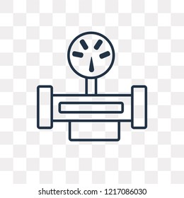 Gauge vector outline icon isolated on transparent background, high quality linear Gauge transparency concept can be used web and mobile