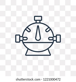 Gauge vector outline icon isolated on transparent background, high quality linear Gauge transparency concept can be used web and mobile