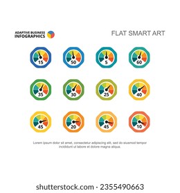 Gauges for customer satisfaction rating vector illustrations set. Cartoon drawing of business infographic, scheme or brochure. Development, marketing concept for business report or presentation slide