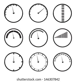 gauges icons set