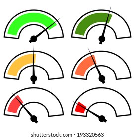 Gauges, meters vector template.