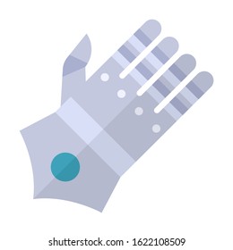 gauntlet gloves flat color vector icon