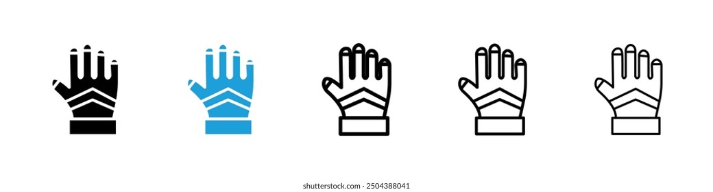 Gauntlet icon in black and blue colors