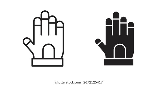 Gauntlet-Symbol Schwarz-Weiß-Vektorgrafik