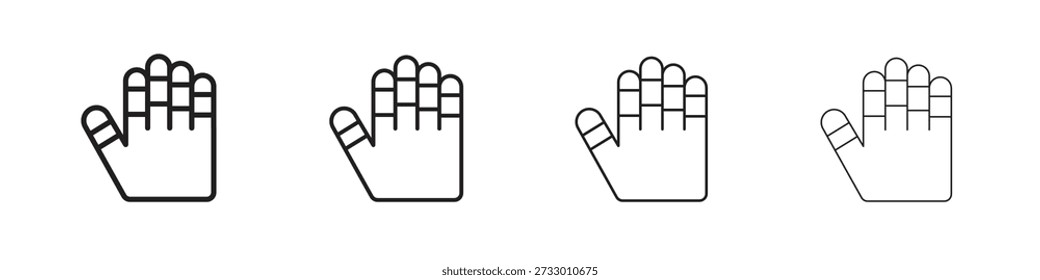Design-Vorlage für Gauntlet-Symbole für Web- und mobile Benutzeroberflächenelemente