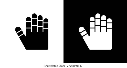 Gauntlet-Symbol Flache Vektorgrafik. Einfache schwarze Symbole