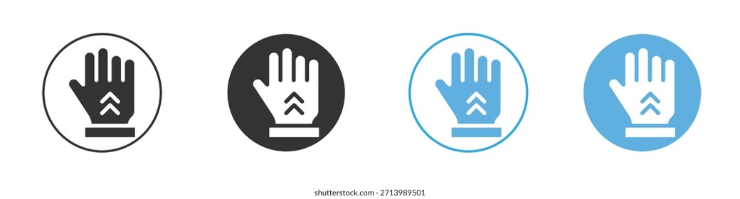 Gaunlet-Symbol Logo-Vorlagendesign-Set