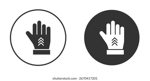 Gauntlet-Symbol in modernen minimalistischen Flachversionen