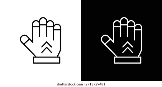 Gauntlet-Symbol, Umriss, Vektorzeichen, Logo-Design herunterladen