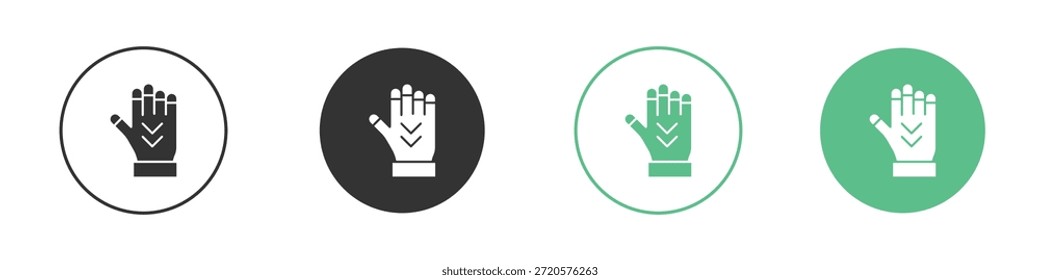 Piktogramme mit Gauntlet-Symbol. Vektor eps 10