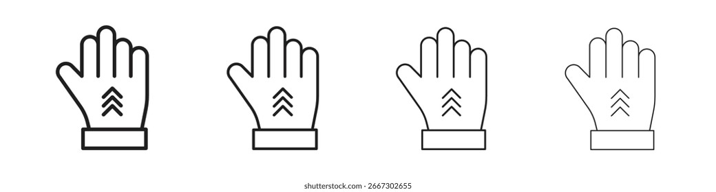 Gauntlet-Symbol einfaches schwarzes Vektorpaket. Design-Infografik