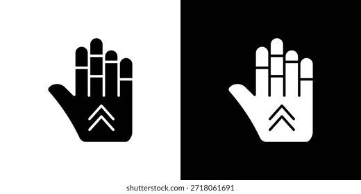Gauntlet-Symbol. Einfaches, hochwertiges Piktogramm. Moderner solider Stil
