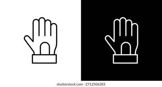 Gauntlet-Symbol im einfachen linearen Stil.