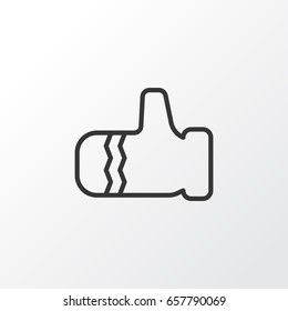 Gauntlet Icon Symbol. Premium Quality Isolated Mitten Element In Trendy Style.