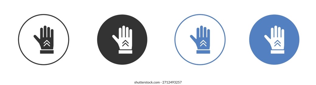 Gauntlet-Symbol Dünne Linie Design. Vektorgrafik. EPS 10
