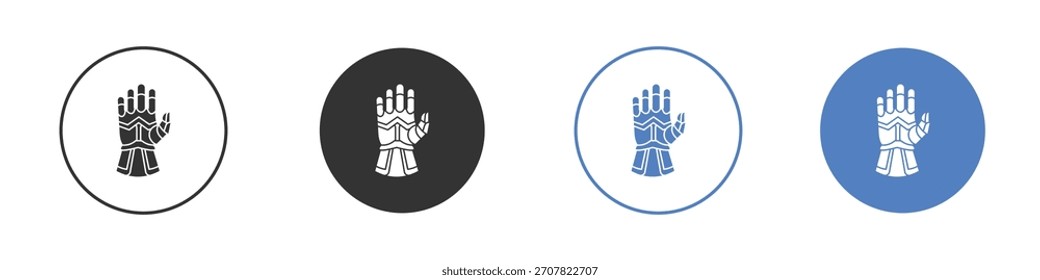 Gauntlet-Symbol, Vektorgrafik-Abbildung. für mobiles Konzept und Webdesign