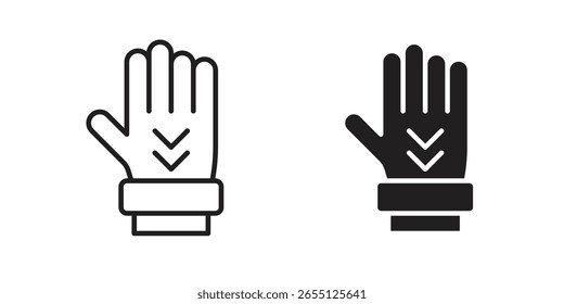 Gauntlet-Symbol, Vektordesign. Websymbole festlegen
